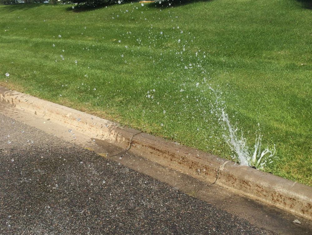 Broken Sprinkler Head Johns Creek Ga