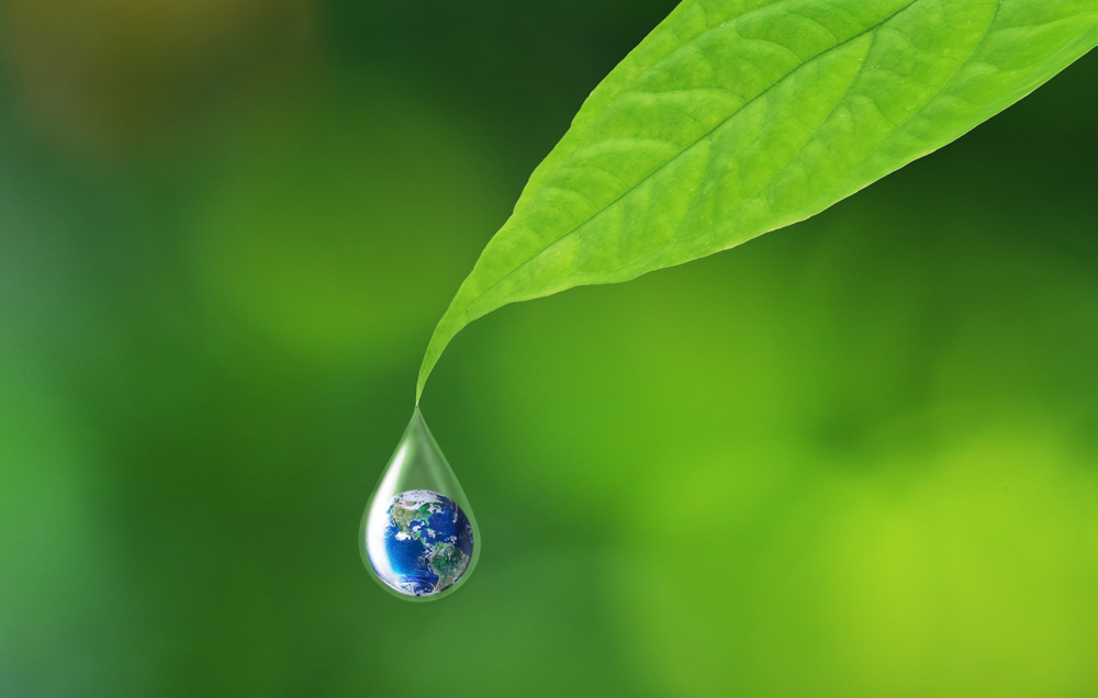 Planet Earth in a Water Drop