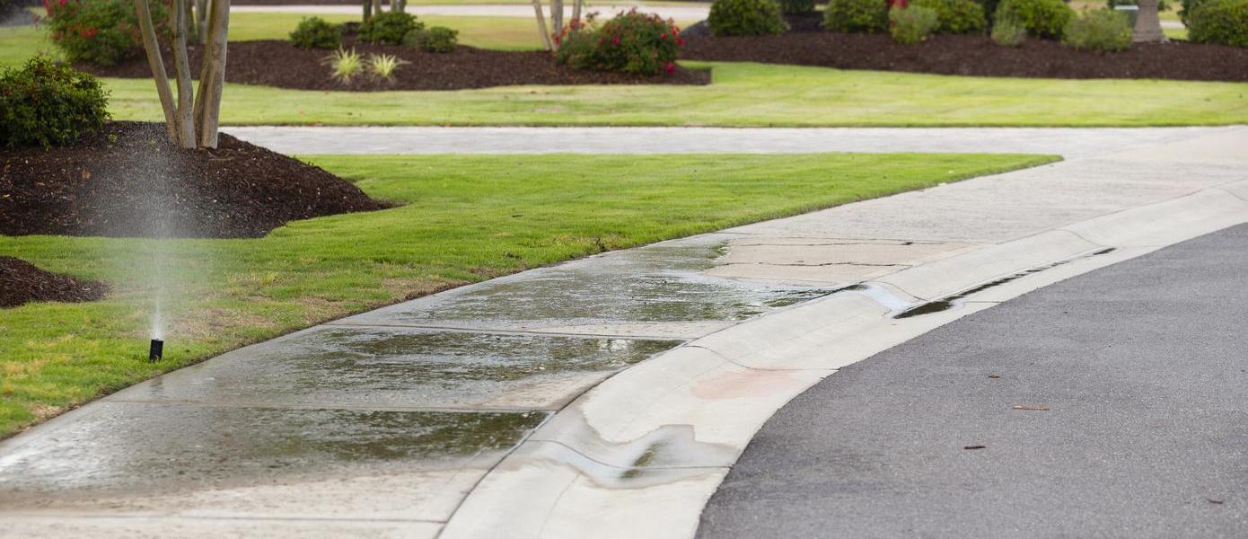 damaged irrigation system