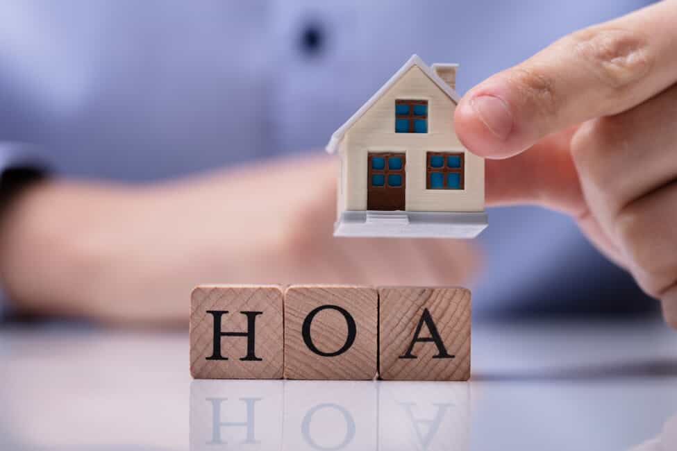 blocks that spell out HOA