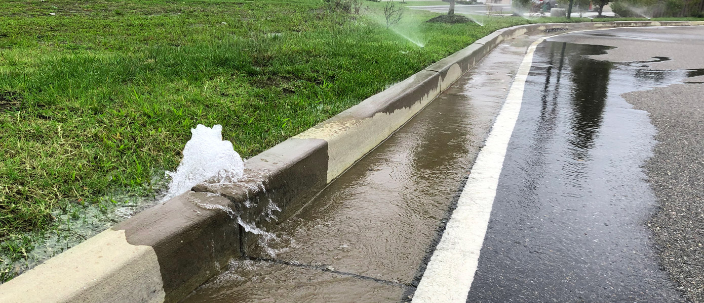 broken sprinkler head