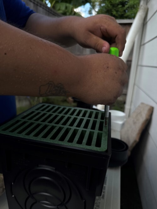 installing drain outside